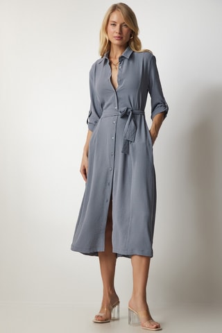 Robe chemise - Gris