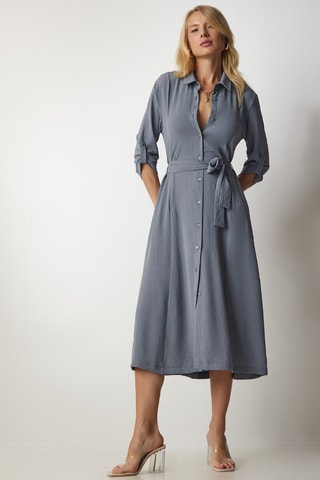 Robe chemise - Gris