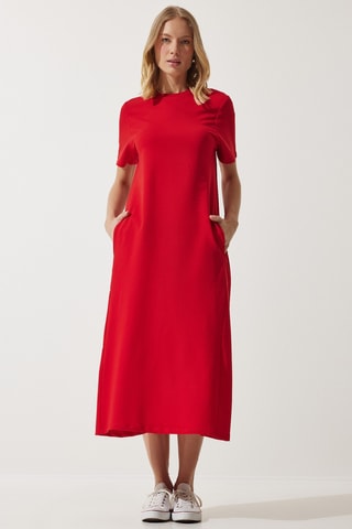Robe midi - Rouge