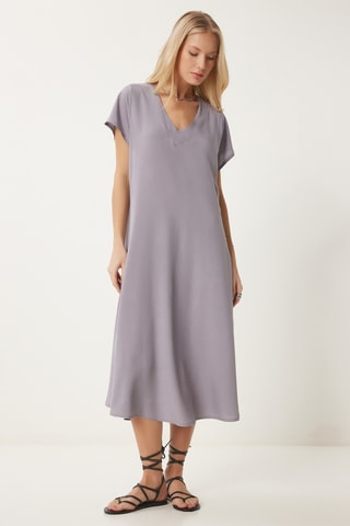 Robe midi - Gris