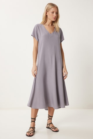 Robe midi - Gris