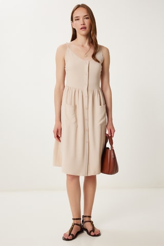 Robe chemise - Beige