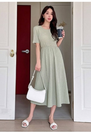 Robe midi - Vert