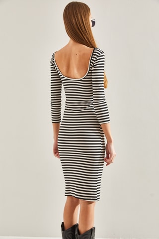 Robe fourreau - Noir et blanc