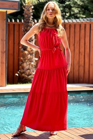 Robe longue - Rouge