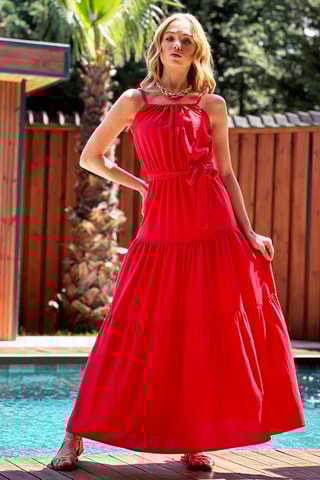 Robe longue - Rouge