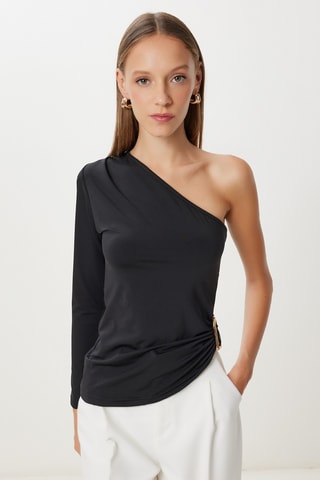 Top asymétrique - Noir