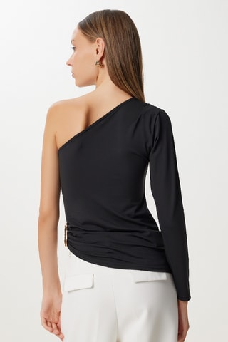 Top asymétrique - Noir