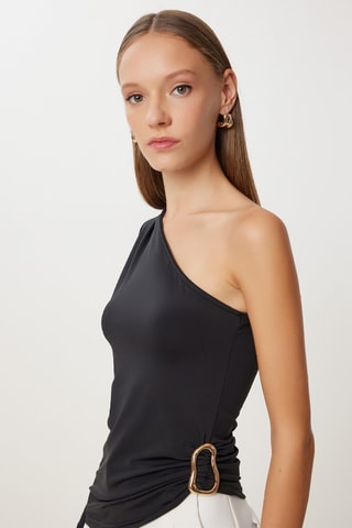 Top asymétrique - Noir