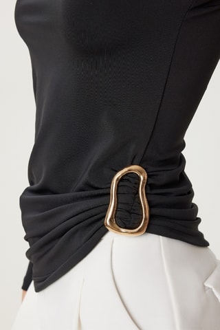 Top asymétrique - Noir