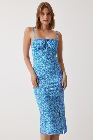 Robe droite - Bleu cobalt