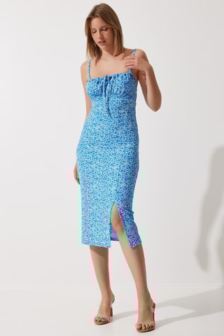 Robe droite - Bleu cobalt