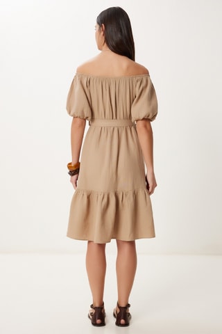 Robe midi - Beige