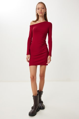 Robe fourreau - Bordeaux