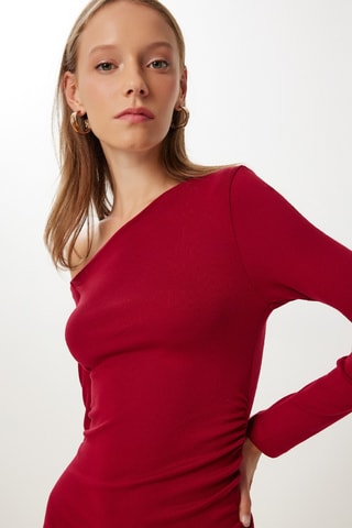 Robe fourreau - Bordeaux