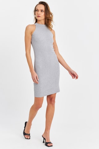 Robe fourreau - Gris chiné