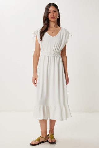 Robe midi - Ecru