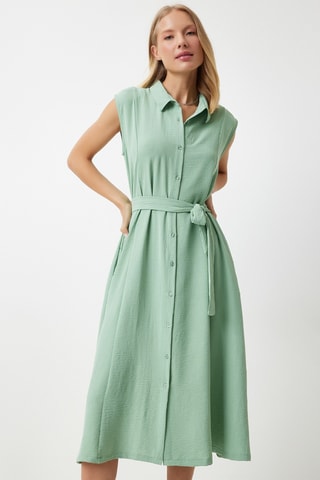 Robe chemise - Vert d’eau