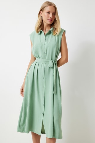 Robe chemise - Vert d’eau