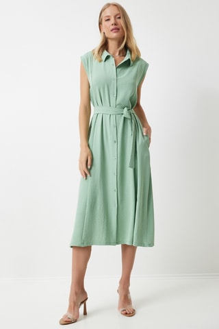 Robe chemise - Vert d’eau