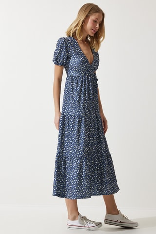 Robe midi - Bleu marine