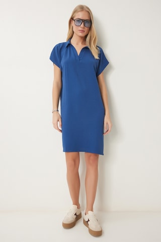 Robe polo - Bleu cobalt