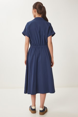 Robe midi - Bleu marine
