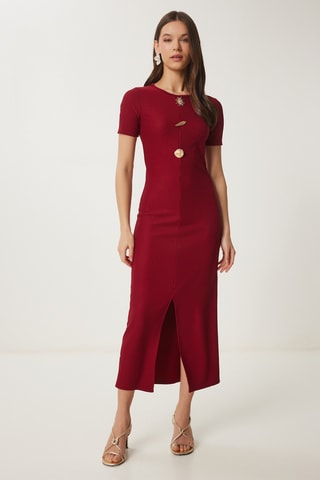 Robe midi - Bordeaux