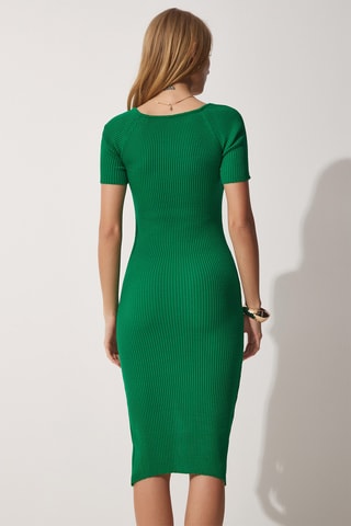 Robe midi - Vert émeraude