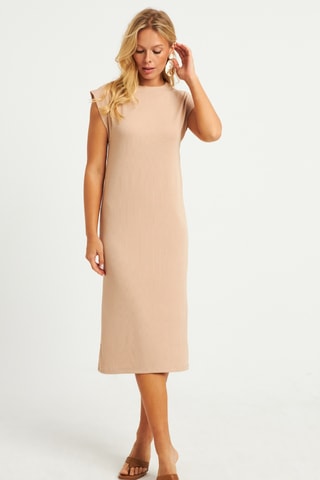 Robe midi - Beige