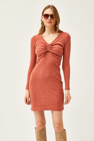 Robe pull - Rouge brique