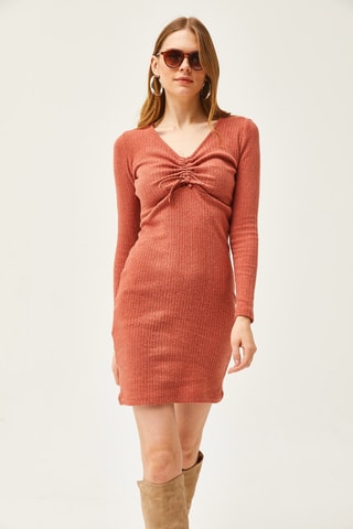 Robe pull - Rouge brique