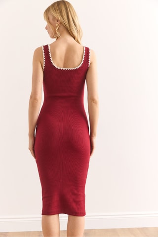 Robe fourreau - Bordeaux