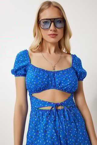 Robe droite - Bleu foncé