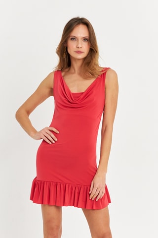 Robe droite - Corail