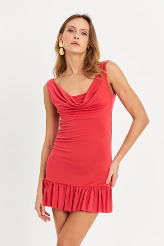 Robe droite - Corail