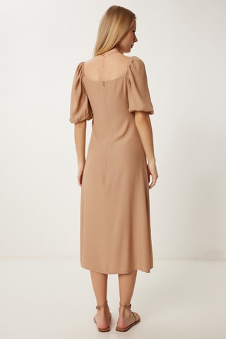 Robe midi - Beige