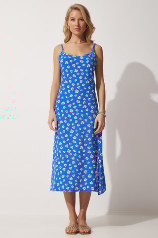 Robe midi - Bleu foncé