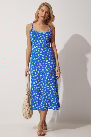 Robe midi - Bleu foncé