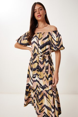 Robe patineuse - Jaune et noir