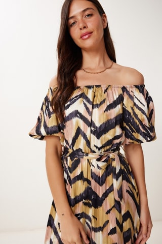 Robe patineuse - Jaune et noir