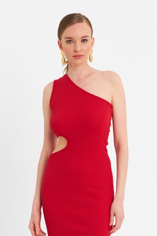 Robe midi - Rouge