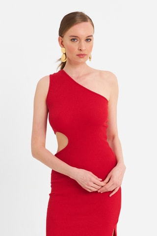 Robe midi - Rouge