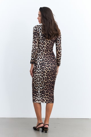 Robe fourreau - Camel et noir