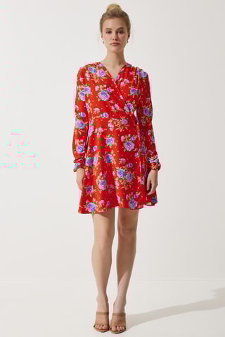 Robe portefeuille - Rouge