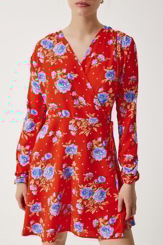 Robe portefeuille - Rouge