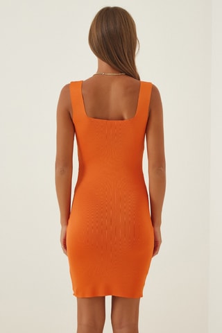 Robe fourreau - Orange