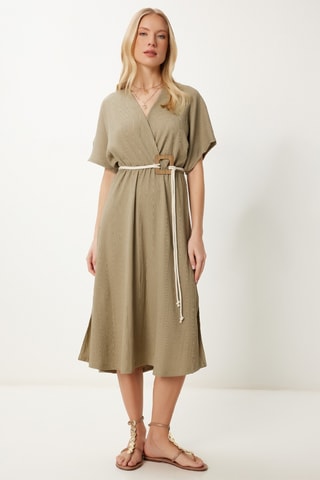 Robe midi - Kaki