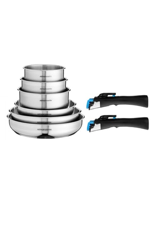 Roestvrijstalen 3 Steelpannen en 3 Koekenpannen - 16 - 28 cm