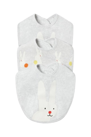 3 Slabbetjes - Gemêleerd Lichtgrijs